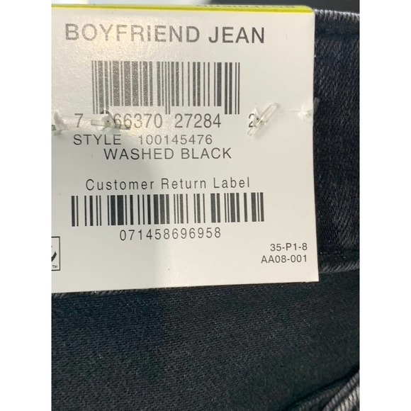 INC International Concepts Women's Washed Black Mid-Rise Boyfriend Jeans SZ14/32 - Picture 11 of 11